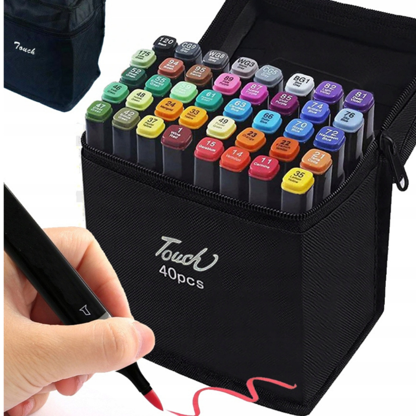 Canetinhas Touch de pintar 40 cores com duas pontas | Shopee Brasil