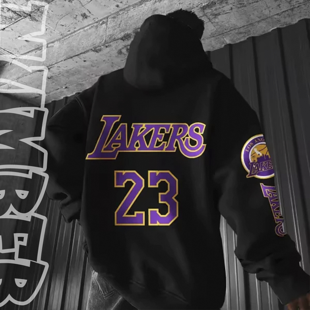 Moletom Canguru Com Capuz Basquete LA Streetwear Personalizado