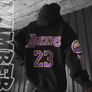 Moletom Canguru Com Capuz Basquete LA Streetwear Personalizado