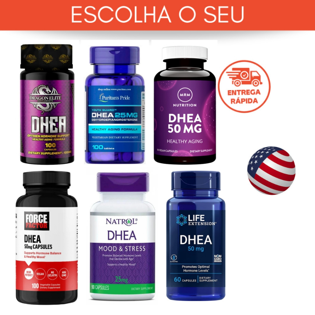 Life Extension, MRM, Puritans DHEA 25, 50, 1500 USA - EUA