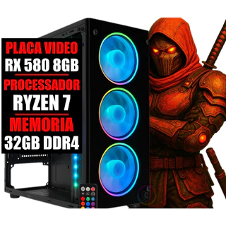 Pc Gamer Ddr4 Ryzen 7 / Placa Video Rx 580 8gb / 32GB Ram / Ssd 480gb