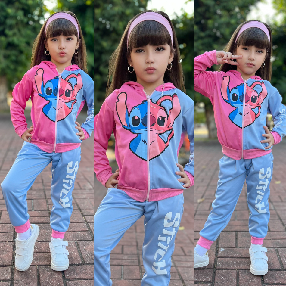 Conjunto De Frio Infantil Feminino Casaco E Calça Flanelado Premium ...
