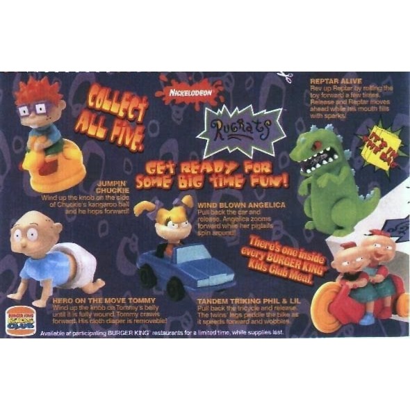 RUGRATSムービーフィギュア12種 バーガーキングキッズクラブ RUGRATS - MARÇO - BurgerKing - 1998 - IMPORTADO | Shopee Brasil