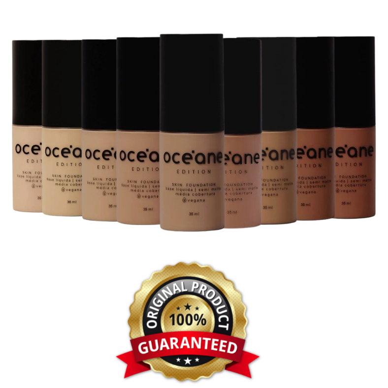 Base Líquida Oceane Skin Foudation Semi Matte - 35ml Escolha a sua cor ...
