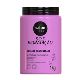 Máscara S.O.S Hidratação Queratina e Colágeno Salon Line 1kg em Oferta na Shopee
