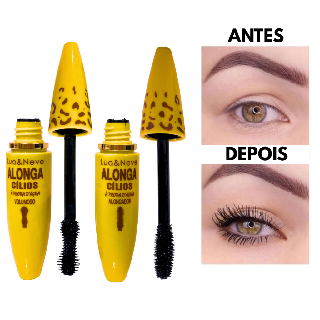 Kit 2 Rimel Mascara de Cilios Prova Dágua Não Borra Longa Duração ...