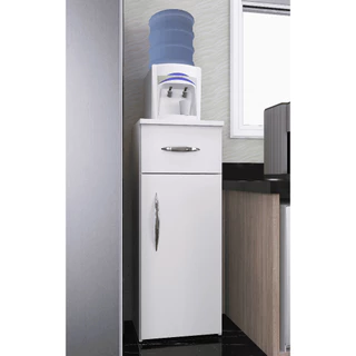 Armário para Bebedouro com 1 Porta e 1 Gaveta - Cor Branco