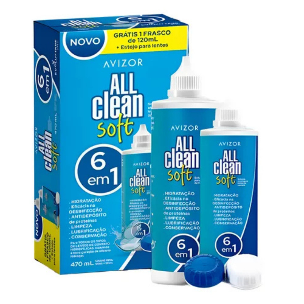 Solução para Lentes de Contato All Clean Soft | Shopee Brasil