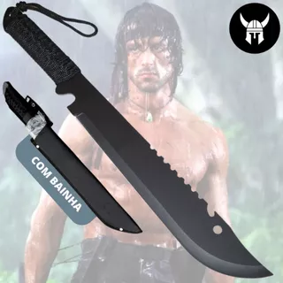 Facão Tático Militar Extremamente Afiado Resistente Camping Roça - Com Bainha (Área de corte: 30cm)