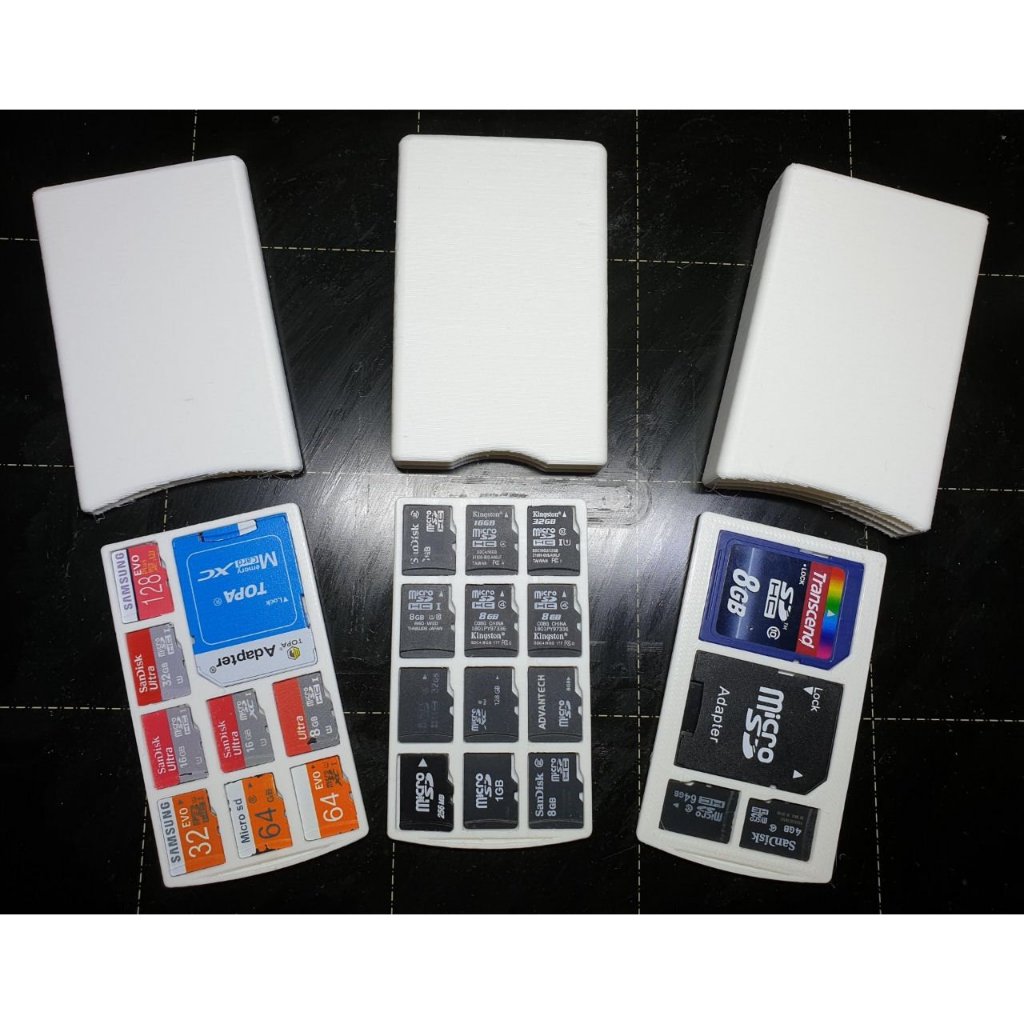 Porta cartão SD e micro SD com 3 gavetas e diversas possibilidades de ...