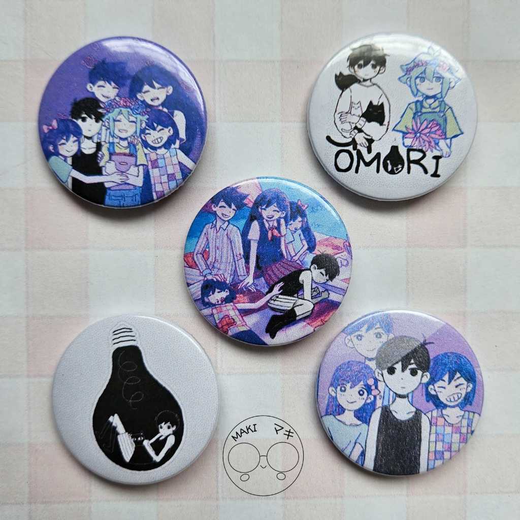 OMORI CHIBI Button Pin Set 缶バッジ OMORI CHIBI Button Pin Set ミニ缶バッジセット OMORI CHIBI Button