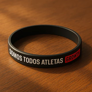 Pulseira SOMOS TODOS ATLETAS Growth Suplements - Preto Vermelho Azul - Silicone academia acessorio fitness musculação
