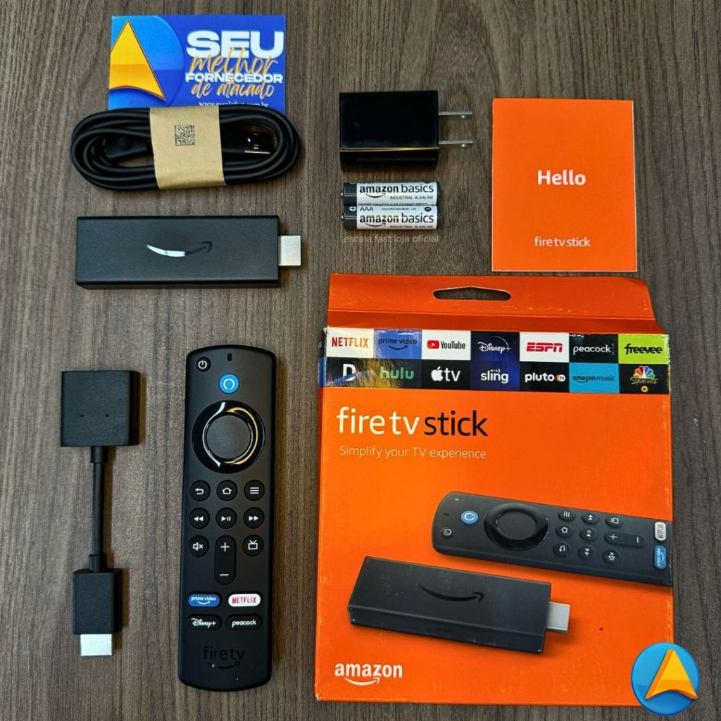 Amazon Fire Stick TV 3ª Geração Full HD Com Alexa Comando de Voz
