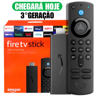 Amazon Fire Stick TV 3ª Geração Full HD Com Alexa Comando de Voz