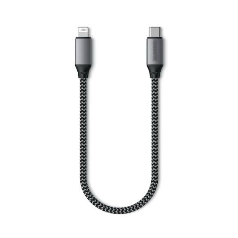 Cabo Para iPhone Usb-c Para Lightning Curto 20cm Nylon 30w