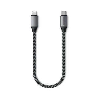 Cabo Para iPhone Usb-c Para Lightning Curto 20cm Nylon 30w
