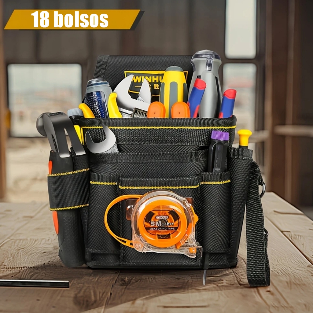 Bolsa De Ferramenta com Cinto Multiuso Organizador Fácil e Rápido