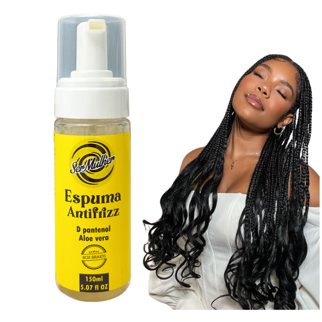 Espuma Antifrizz Mousse Modelador Para Tranças Box Braids, Cabelos ...