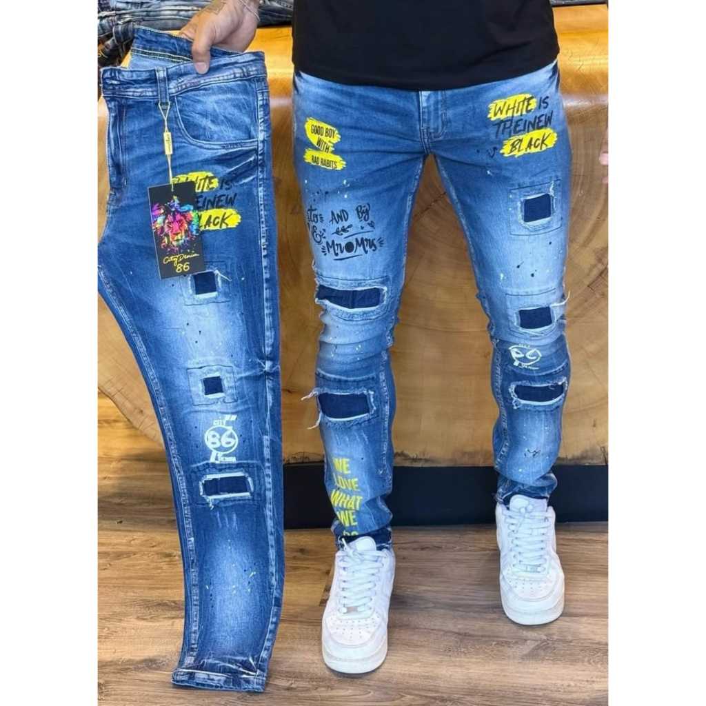 CALÇA JOGADOR SKINNY CITY DENIM | Shopee Brasil