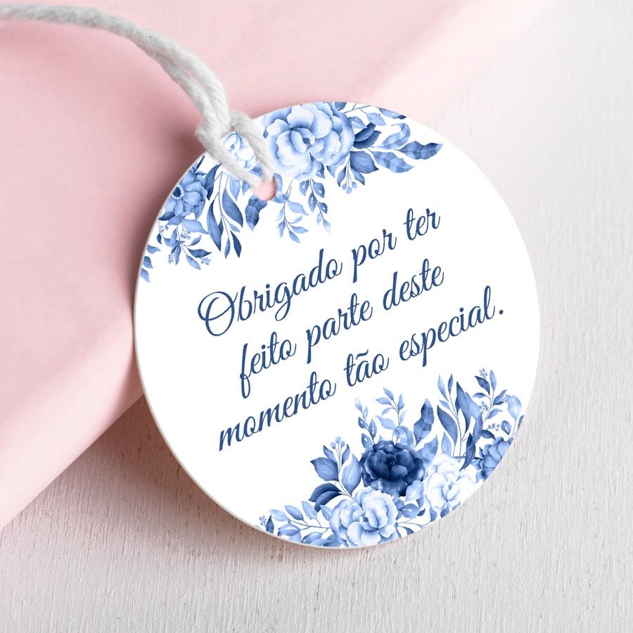 Tags de agradecimento Meus 15 anos Azul Casamento debutante noivado chá ...