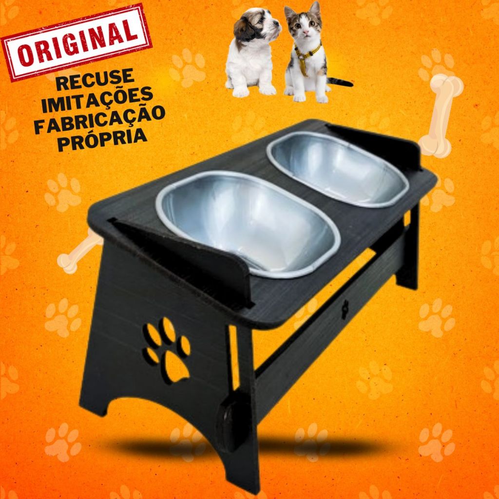 Comedouro Elevado para Pets - Conforto e Estilo | Caprioli - Vista Principal