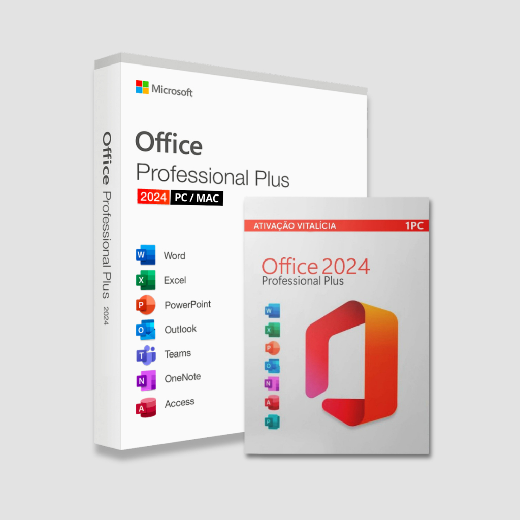 Microsoft Office 2024 Professional Plus Licença vitalicia OEM Original 1PC
