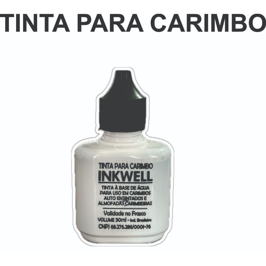 TINTA PARA CARIMBO INKWELL 30 ML - TINTA Á BASE DE AGUA PARA USO EM ...