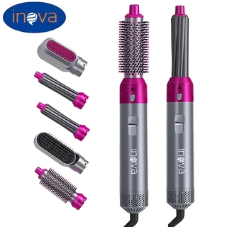 Inova Escova De Ar Quente 5 Em 1 Secador De Sopro De Cabelo De Um Passo , Modelador , Alisador E Lacrado 110V Secadora