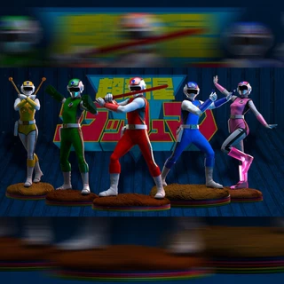 FLASHMAN Integrantes - Tokusatsu Action Figures