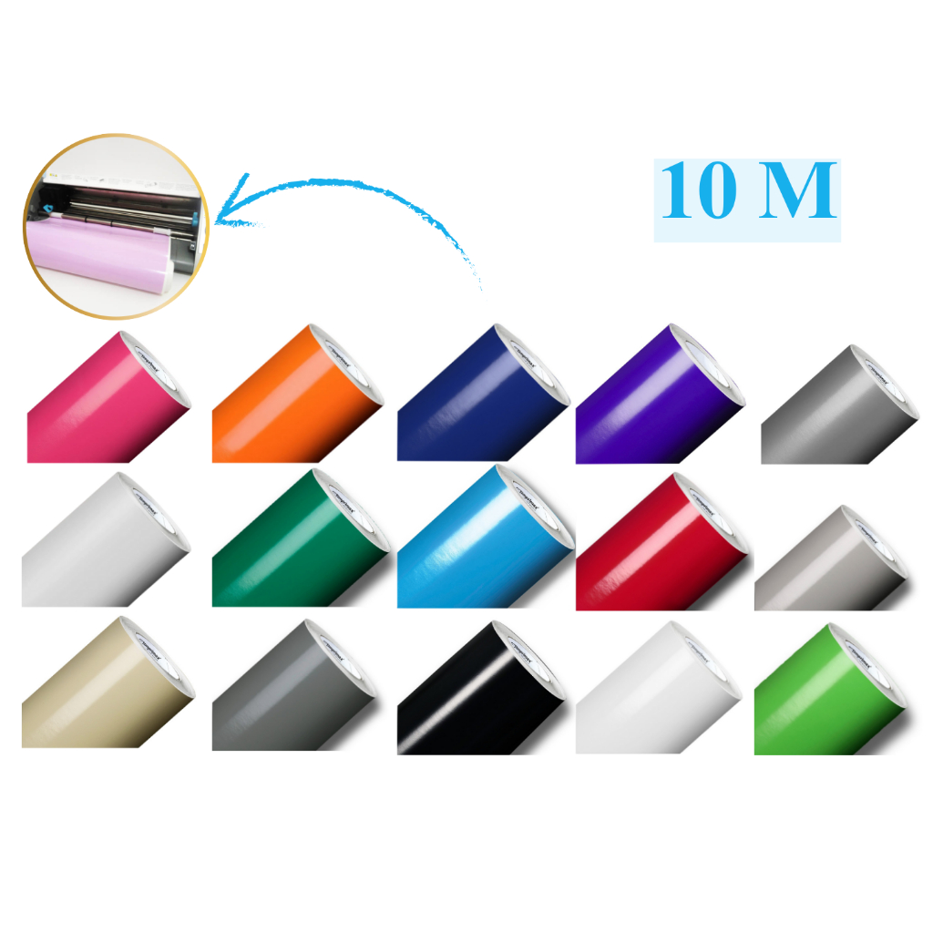 Vinil Adesivo Rolo 10m para plotter e silhouette, recorte profissional ...