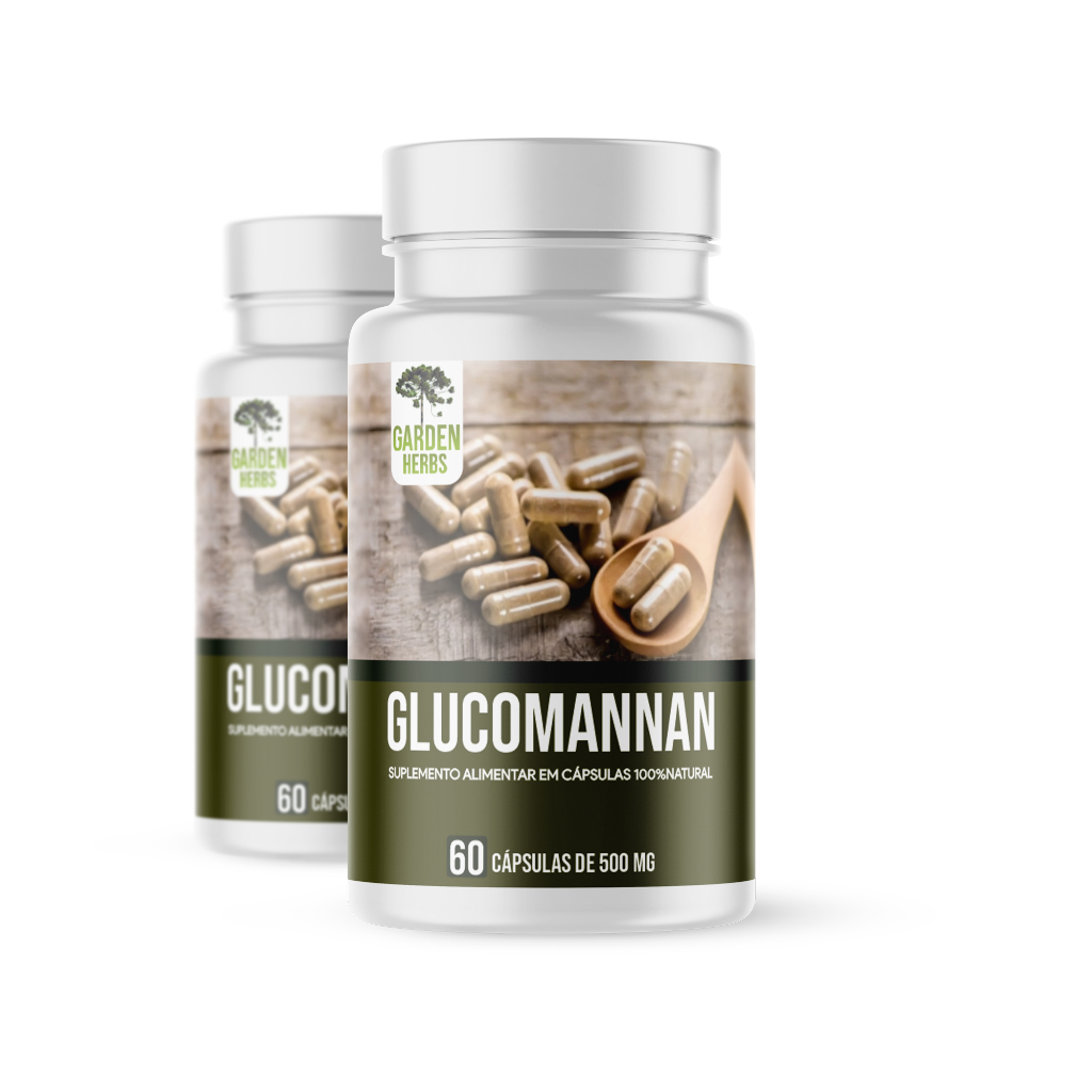 Kit 2 Frascos - Glucomannan ( 100% Puro - Concentrado ) 500 Mg - 60 ...