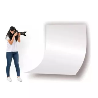 Chapa Placa PS Tipo Acrílico Flexível Poliestireno PSAI Branca 2x1mt x 0,5 mmFundo Fotográfico Branco Cenário