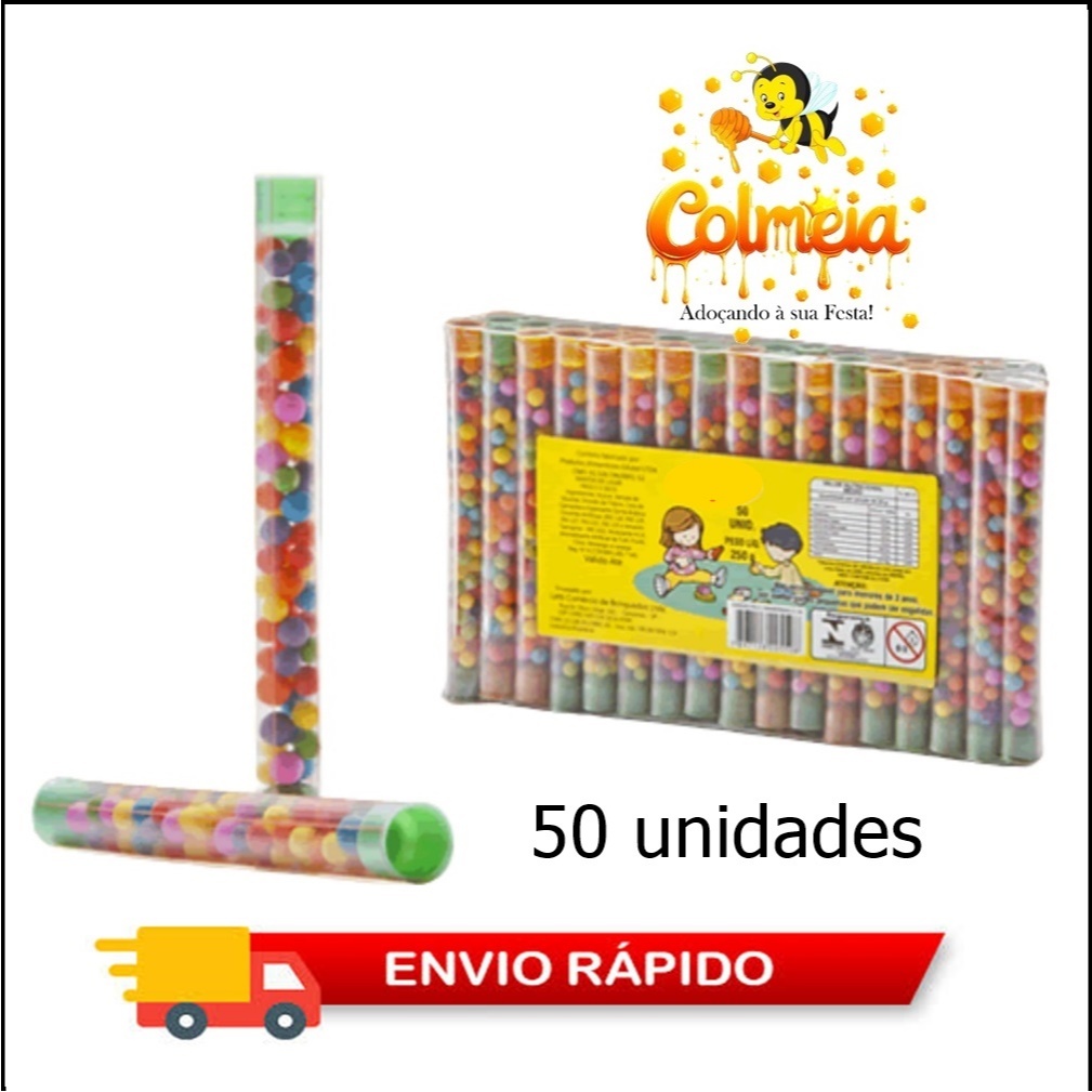 Bala Tubete Frutitos Com Brinquedo dinheirinho - 50 Unidades | Shopee ...