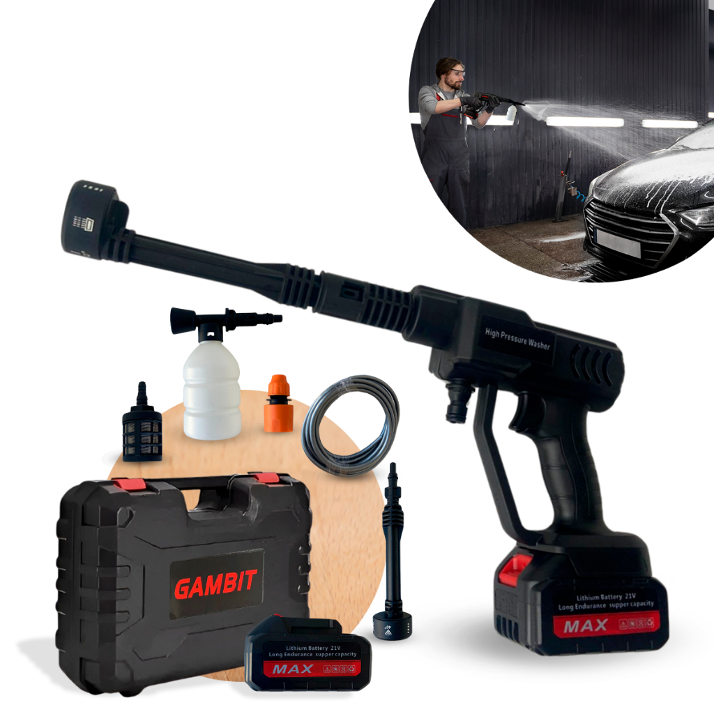 Lavadora Portátil Para Carros Quintal Pressão Recarregável