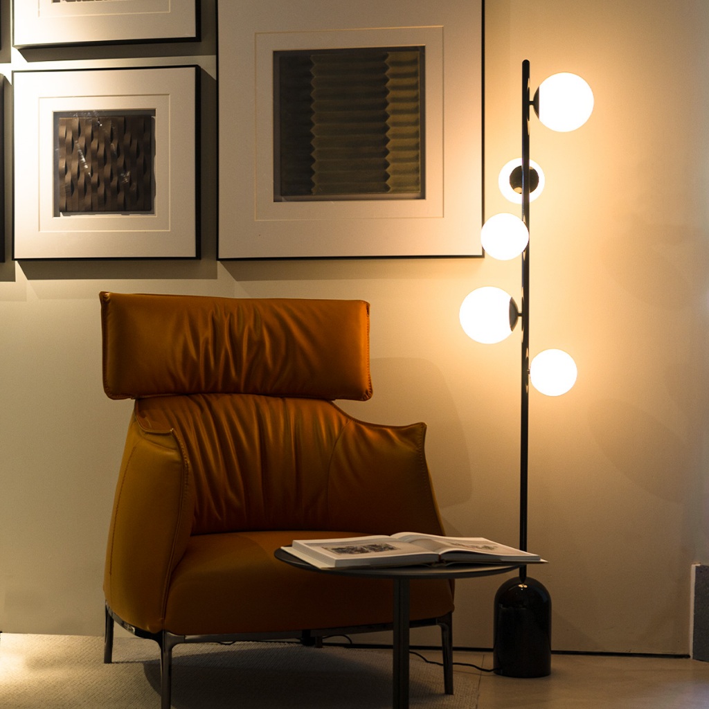 Uniwity Luminária de Chão Estilo Escandinavo Retrô para Sala, Quarto ...