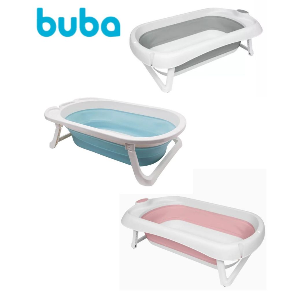 Banheira Dobrável Buba Sensor De Temperatura Bebê Infantil Viagem ...