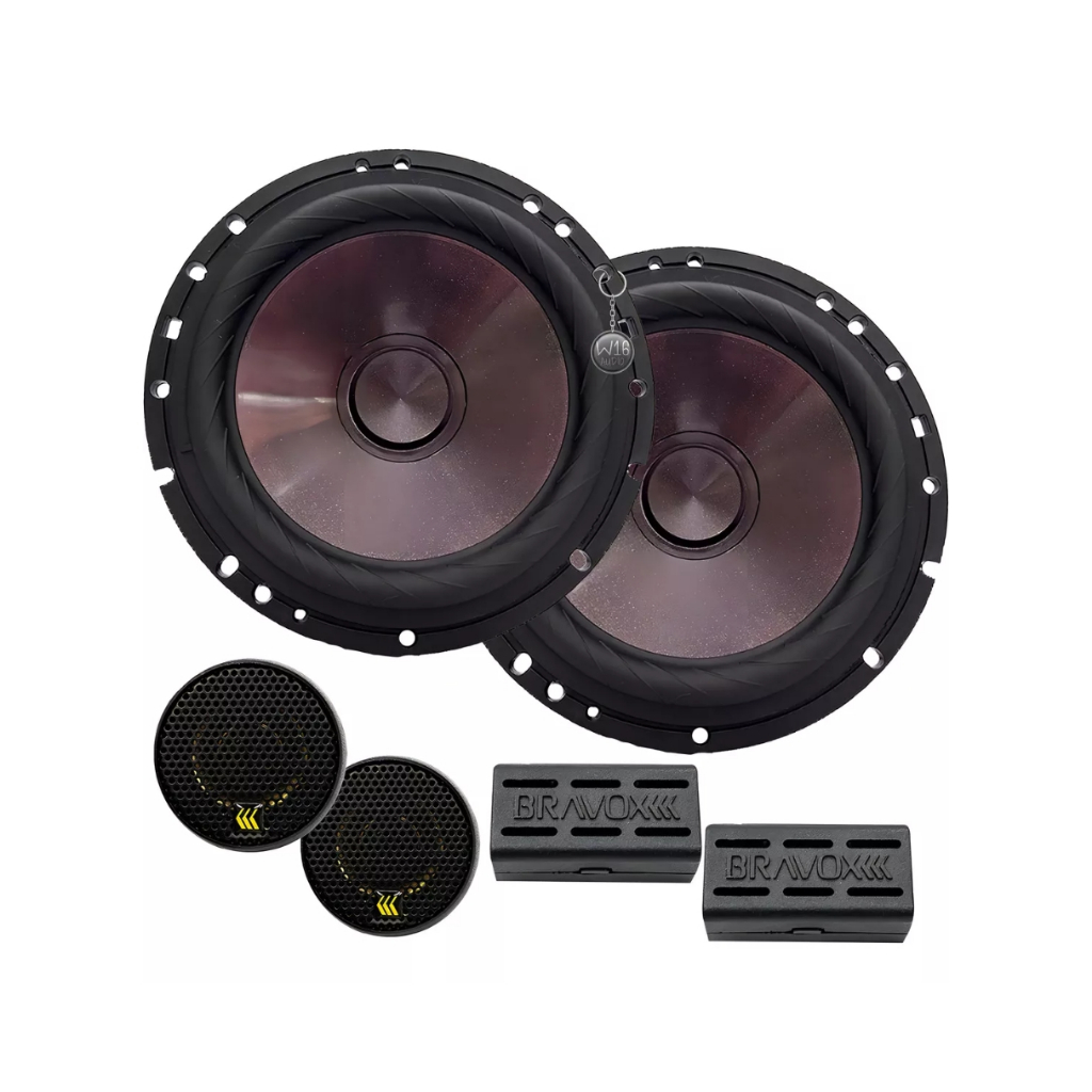 Kit Duas Vias 6 Polegadas Cs60p Par 240wpmpo 120wrms Bravox | Shopee Brasil