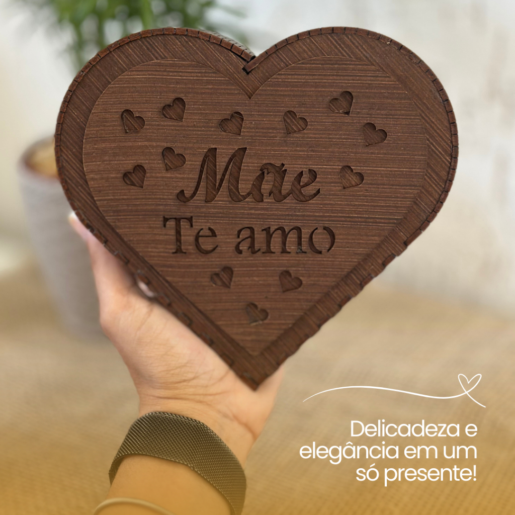 kit 6, 10 ou 15 Caixas Coração Dia das mães MDF Kit Presente Criativo e Cheio de Amor