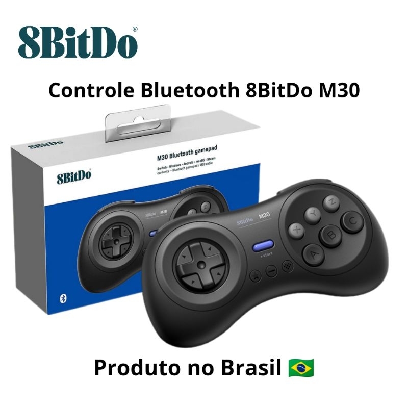Controle Bluetooth 8BitDo M30 – Retro para Android, PC, Switch e ...