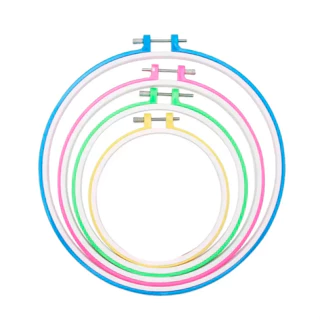 Kit 4 Bastidores Plastico Tarracha Bordar Bordado Ponto Russo em Oferta na Shopee