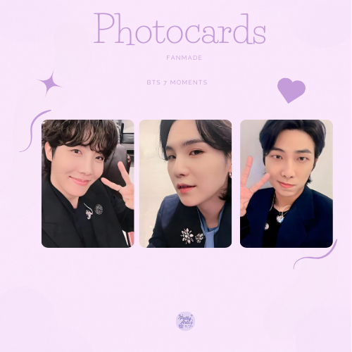 BTS セット BTS DISK 7 Moments Photocard set |fanmade| 2025| 8 unidades