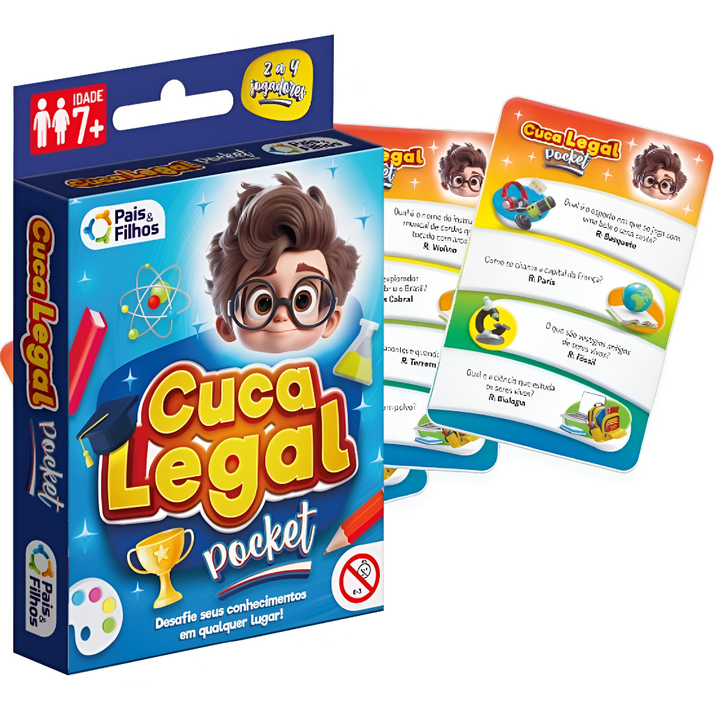 Jogo Infantil Educativo Jogo De Cartas Mesa Cuca Legal 220 Perguntas ...