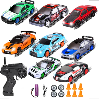 Carrinho De Controle Remoto Drift Nissan GTR Ferrari Recarregável Tração 4x4 Brinquedo Presente