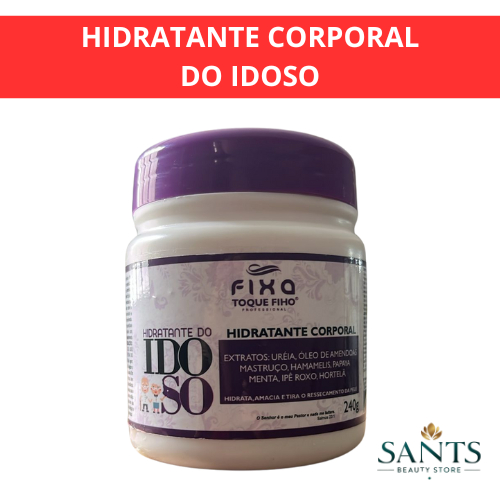 Creme Hidratante Do Idoso Fixa Cosméticos 240 g Para Pele Madura e ...
