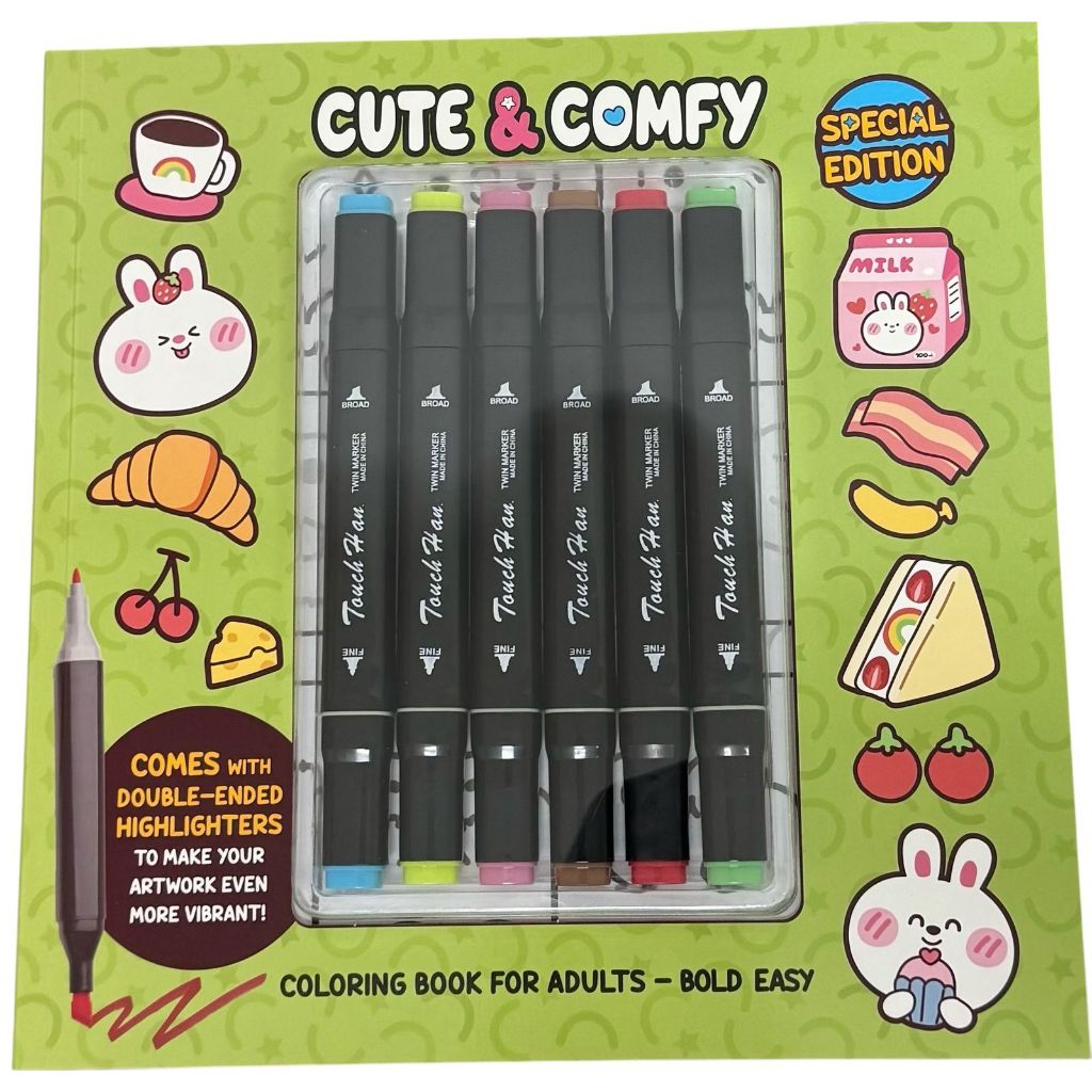 Cute & Comfy Coloring Book For Adults - Bold Easy - Special Edition ...