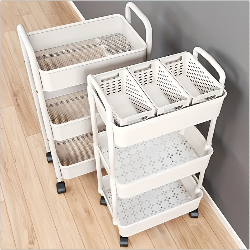 prateleira móvel de 3 ou 4 camadas, que pode ser colocada no quarto, cozinha, sala, escritório