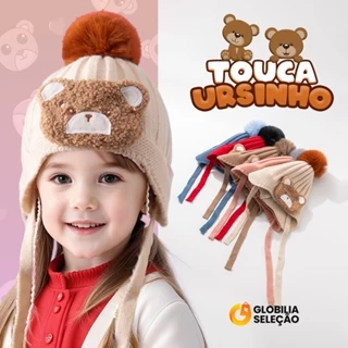 Gorro Touca Infantil Criança Menino Menina Tricotado Quente Moda Fashion com Proteção Orelhas Para 1 a 4 anos em Oferta na Shopee