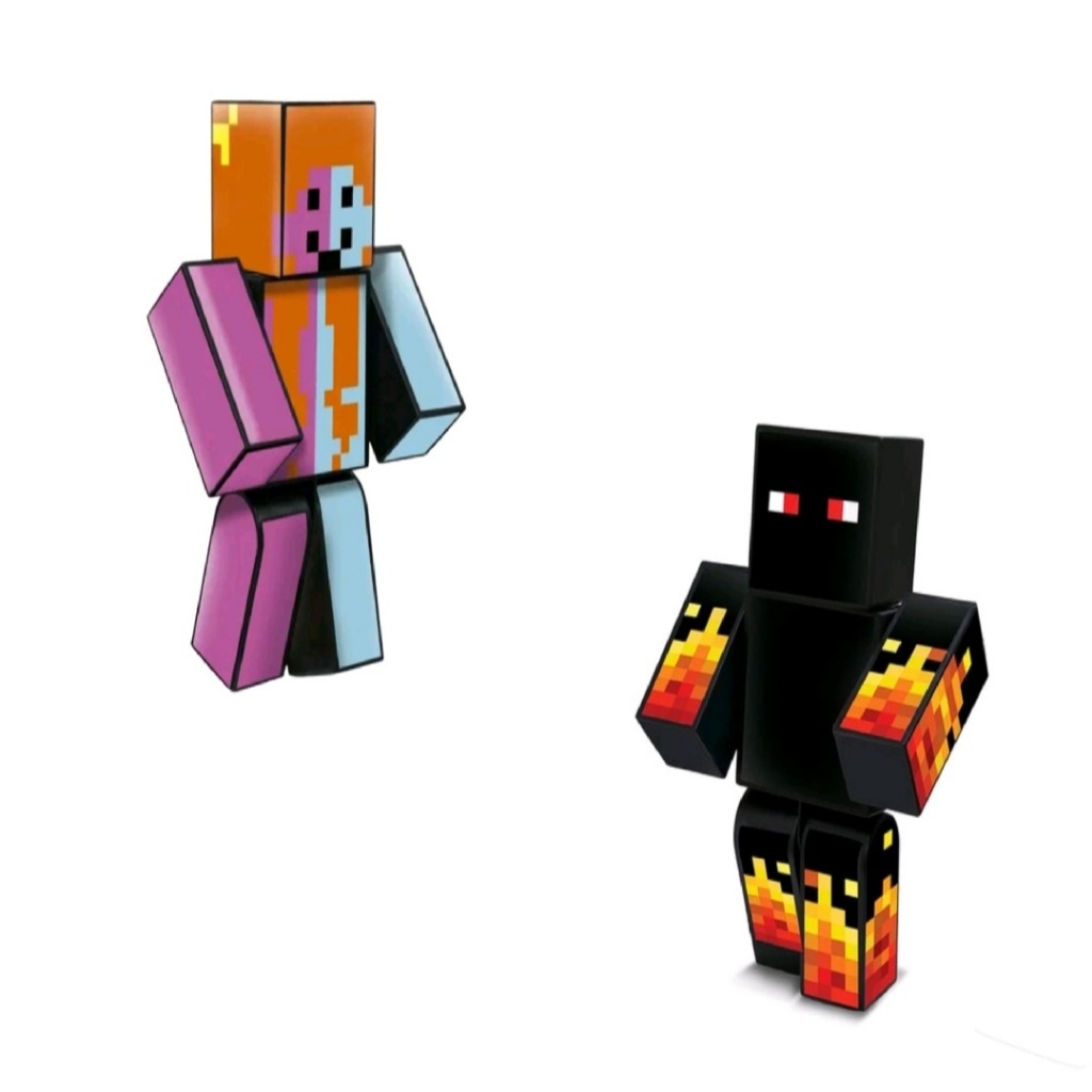 KIT BONECO MINECRAFT ORIGINAL ATHOS + MANA 25CM - ALGAZARRA | Shopee Brasil