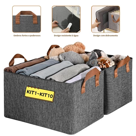 KIT1~KIT10 Caixa De Armazenamento De Roupas Para Íntimas E Calças Organizador de Guarda Premium