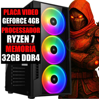 Pc Gamer Amd Ryzen 7 / Placa Video GeForce 4gb / Ssd 480gb / 32gb Ddr4